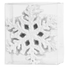 MagicHome karácsonyi dísz, 12 db, hópehely, 10 cm