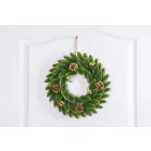 MagicHome karácsonyi koszorú, natúr, aranyozott, 33 cm