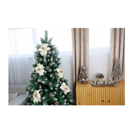 MagicHome Mikulásvirág, fehér, 35 cm