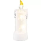 Gyertya MagicHome Karácsony, 3x LED, meleg fehér, beltéri, 5x13,5 cm