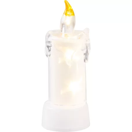 Gyertya MagicHome Karácsony, 3x LED, meleg fehér, beltéri, 5x13,5 cm