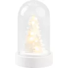 Dekoráció MagicHome Karácsony, fehér fa kupolában, LED, meleg fehér, beltéri, 5,5x9 cm
