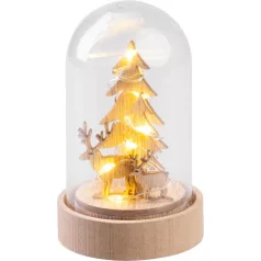   Dekoráció MagicHome Karácsony, fa kupolában, LED, meleg fehér, beltéri, 5,5x9 cm