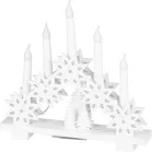 Gyertyatartó MagicHome Karácsony, 6x LED meleg fehér, 2xAA, beltéri, 32x5x30,5 cm