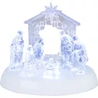 Dekoráció MagicHome Karácsony, betlehem, 7x LED, 3xAAA, akril, 19,5x14x17,5 cm