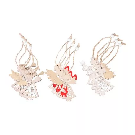 Dísz MagicHome Karácsony, angyal, függő, csomag 9 db, 5,5x7,5 cm