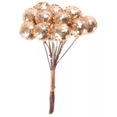 Ág MagicHome Karácsony, berries, arany, 9 cm