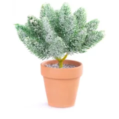  Dekoráció MagicHome Karácsony, ágak cserépben, havas, 20 cm