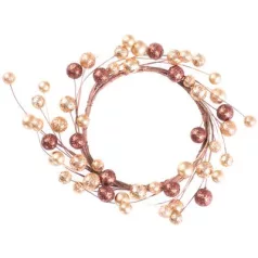   Dekoráció MagicHome Karácsony, koszorú, berries, arany, 15 cm