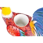 Dekoráció MagicHome Mecco, Kakas, fém, színes, virágtartó, 50x19x54 cm