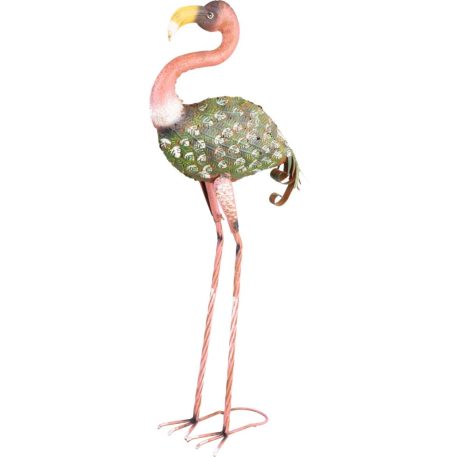 Dekoráció MagicHome Mecco, Flamingó, fém, 37x19x85 cm