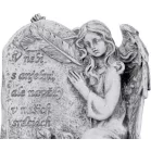 Dekoráció MagicHome, Angyal gyertyával, LED, polirezin, sírra, 12x8x12 cm