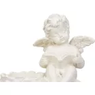 Dekoráció MagicHome, Angyalka könyvvel, polirezin, sírra, 11,5x7,5x9,5 cm