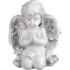 MagicHome dekoráció, Imádkozó angyal, polirezin, sírhoz, 9x7,5x11 cm