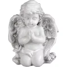   MagicHome dekoráció, Imádkozó angyal, polirezin, sírhoz, 9x7,5x11 cm
