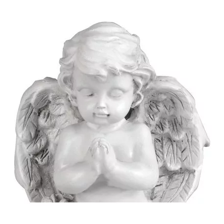 MagicHome dekoráció, Imádkozó angyal, polirezin, sírhoz, 9x7,5x11 cm