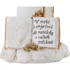 Dekoráció MagicHome, Kereszt gyertyával, LED, polirezin, sírra, 2xAA, 11,5x11,5x18 cm