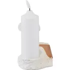 Dekoráció MagicHome, Kereszt gyertyával, LED, polirezin, sírra, 2xAA, 11,5x11,5x18 cm