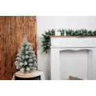 Fácska MagicHome Karácsony Snowy, fenyő jutában, havas, 60 cm