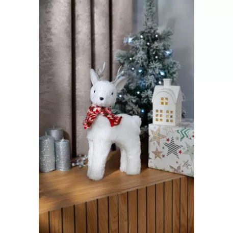 Fácska MagicHome Karácsony Snowy, fenyő jutában, havas, 60 cm