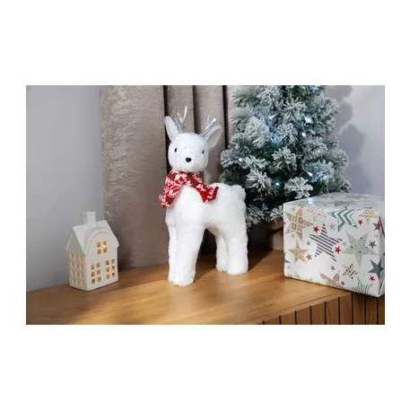 Fácska MagicHome Karácsony Snowy, fenyő jutában, havas, 60 cm