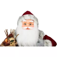   Dekoráció MagicHome Karácsony, Mikulás lámpással, piros, 46 cm