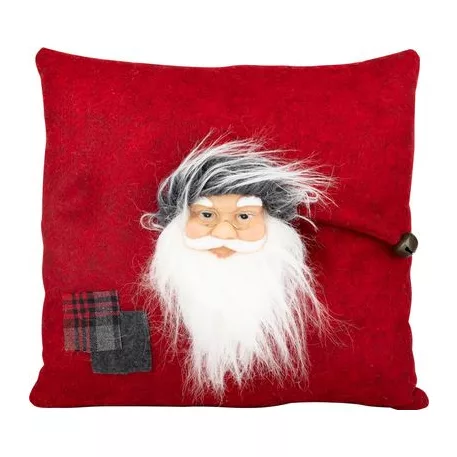 Párna MagicHome Vianoce, Mikulás, piros, 30x30 cm