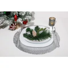 Alátét MagicHome tányér alá, 38 cm, ezüst