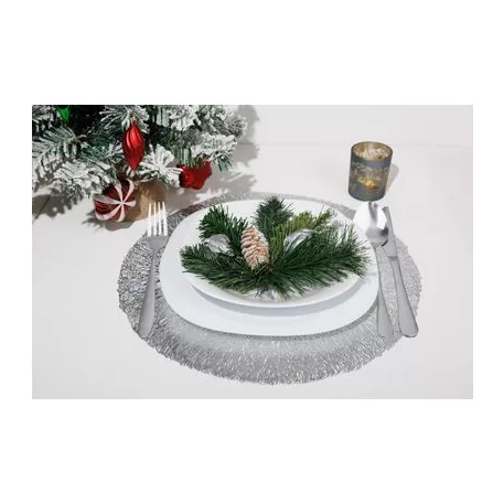 Alátét MagicHome tányér alá, 38 cm, ezüst
