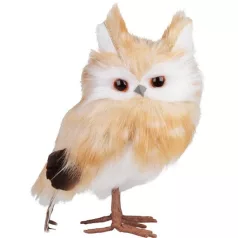 Bagoly MagicHome Karácsony, barna, 7x9x15,5 cm