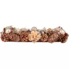 Ikebana MagicHome Karácsony, természetes, adventi, krémszínű, 44x15x9 cm