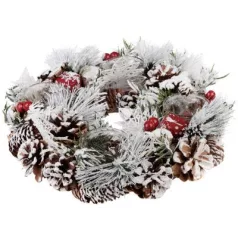   Koszorú MagicHome Vianoce, havas fenyővel, adventi, 31x8,5 cm