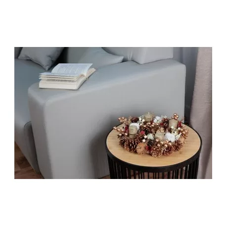 Koszorú MagicHome Vianoce, arany, adventi, pamuttal, 32x8,5 cm