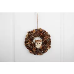  Koszorú MagicHome Vianoce, természetes, függő, barna, bagollyal, 30x8 cm
