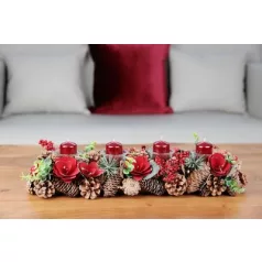   Ikebana MagicHome Karácsony, természetes, adventi, 50x16x9 cm