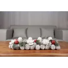 Ikebana MagicHome Karácsony, természetes, fehér, adventi, 50x16x9 cm