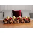 Ikebana MagicHome Karácsony, természetes, arany, adventi, 50x16x9 cm