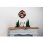 Koszorú MagicHome Vianoce, természetes, függő, fenyővel és légygombákkal, 30x8 cm