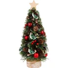 Fácska MagicHome Karácsony, talpon, csillaggal, 18x40 cm