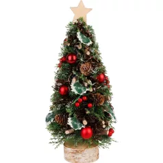 Fácska MagicHome Karácsony, talpon, csillaggal, 18x40 cm