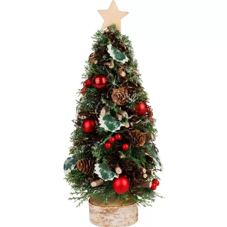 Fácska MagicHome Karácsony, talpon, csillaggal, 18x40 cm