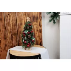 Fácska MagicHome Karácsony, talpon, csillaggal, 18x40 cm