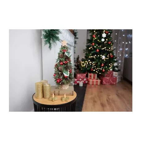 Fácska MagicHome Karácsony, talpon, csillaggal, 18x40 cm