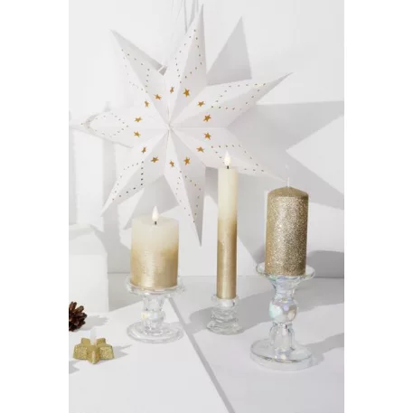 Állvány gyertyához MagicHome Karácsony, üveg, 5,5x5,5 cm