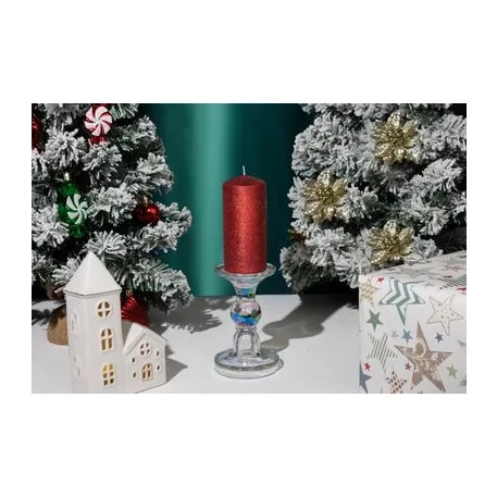 Állvány gyertyához MagicHome Karácsony, üveg, 8,5x14 cm