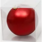 Gömb MagicHome Karácsony, 1 db, piros, fényes, karácsonyfára, 15 cm