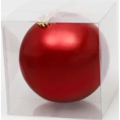   Gömb MagicHome Karácsony, 1 db, piros, fényes, karácsonyfára, 15 cm