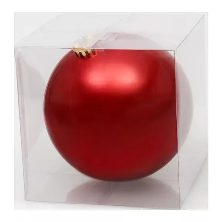 Gömb MagicHome Karácsony, 1 db, piros, fényes, karácsonyfára, 15 cm