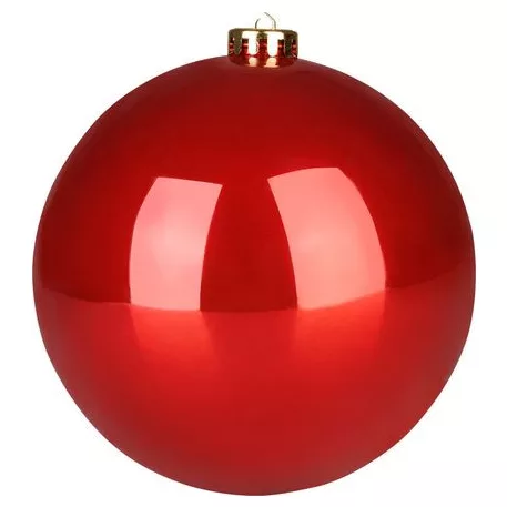 Gömb MagicHome Karácsony, 1 db, piros, fényes, karácsonyfára, 15 cm