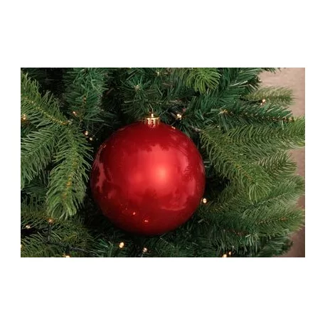 Gömb MagicHome Karácsony, 1 db, piros, fényes, karácsonyfára, 15 cm